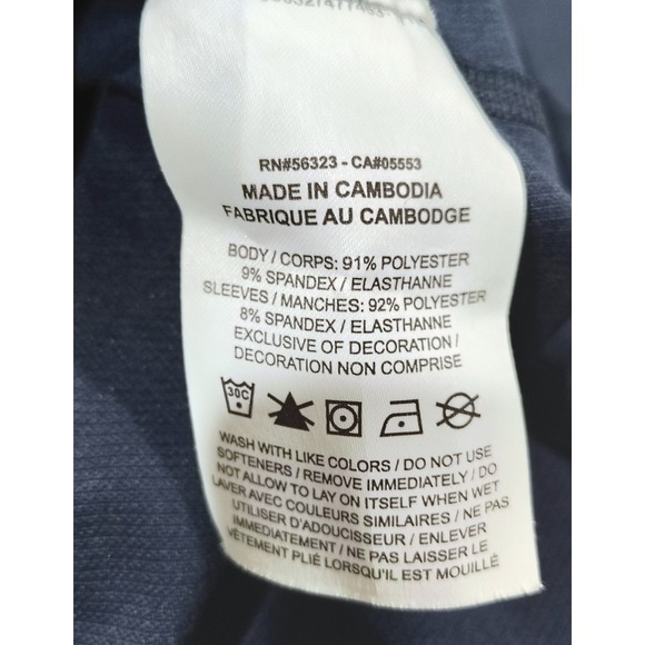 Nike Pro Shirt Mens XL Navy Blue Camo Dri-FIT Fitted Long Sleeve - Picture 7 of 10